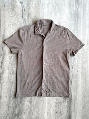 Madewell Shirt Mens Small Brown Blanket Short Sleeve Button Up Cotton